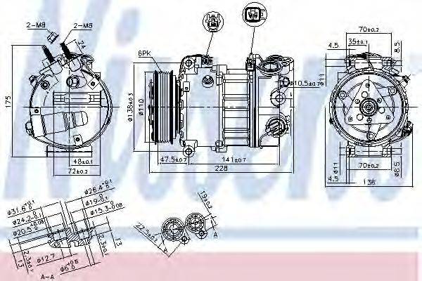 NISSENS 890124 Компресор, кондиціонер