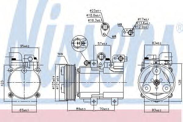 NISSENS 890182 Компресор, кондиціонер