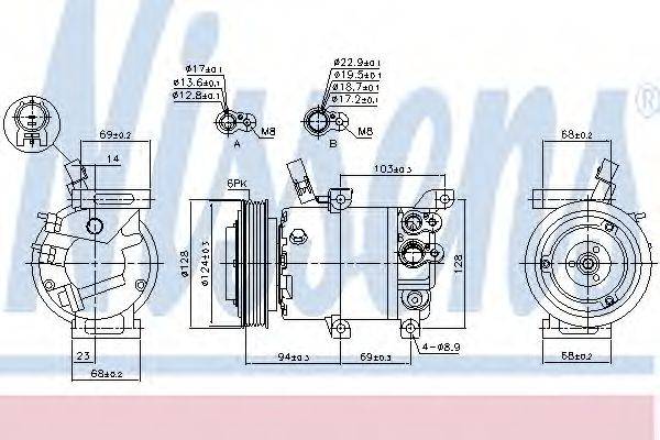 NISSENS 890176 Компресор, кондиціонер