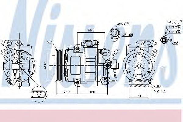 NISSENS 89026 Компресор, кондиціонер