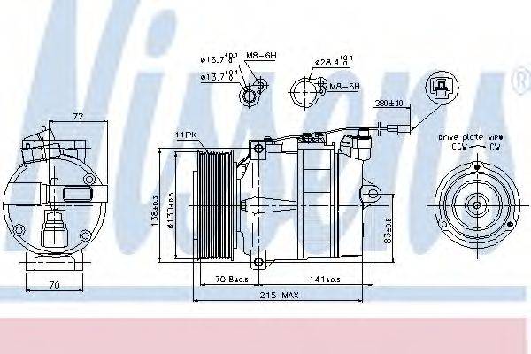 NISSENS 89028 Компресор, кондиціонер