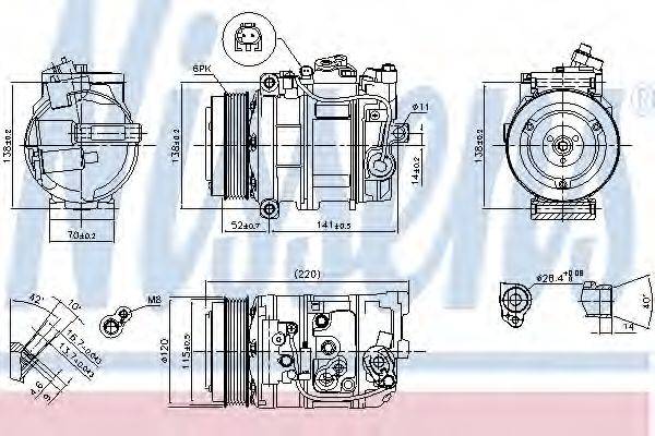 NISSENS 890379 Компресор, кондиціонер