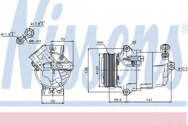 NISSENS 89038 Компресор, кондиціонер