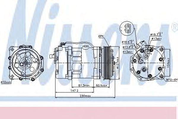 NISSENS 89044 Компресор, кондиціонер