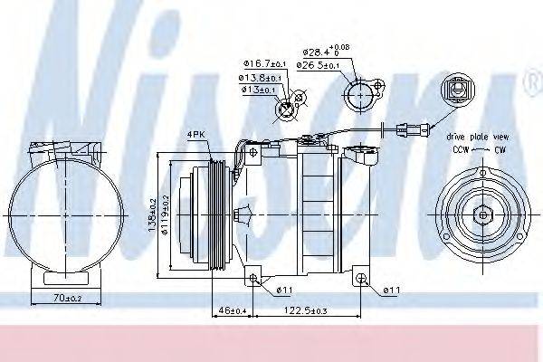 NISSENS 89045 Компресор, кондиціонер