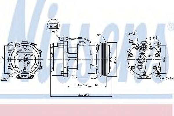 NISSENS 89061 Компресор, кондиціонер