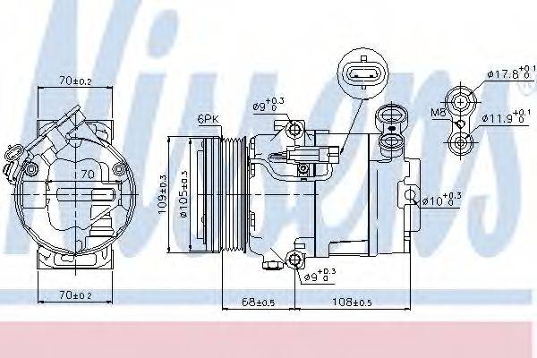 NISSENS 89096 Компресор, кондиціонер