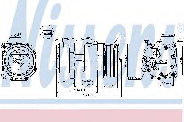 NISSENS 89118 Компресор, кондиціонер