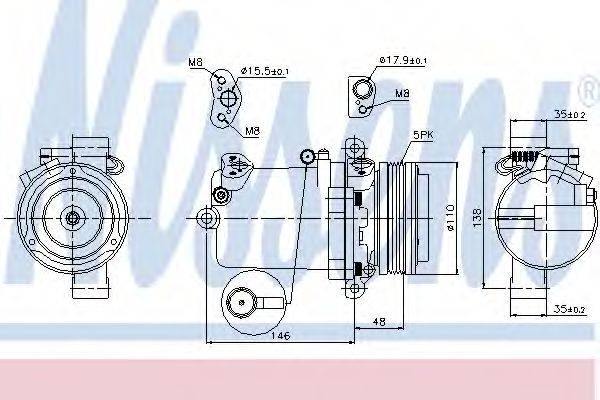 NISSENS 89133 Компресор, кондиціонер