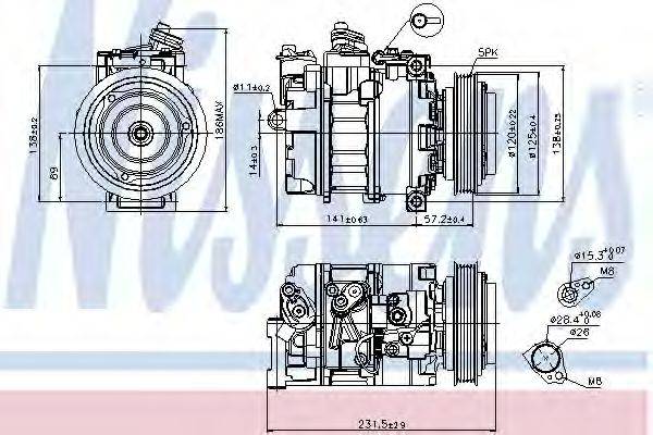 NISSENS 89231 Компресор, кондиціонер