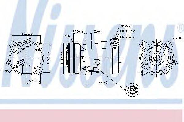 NISSENS 89257 Компресор, кондиціонер