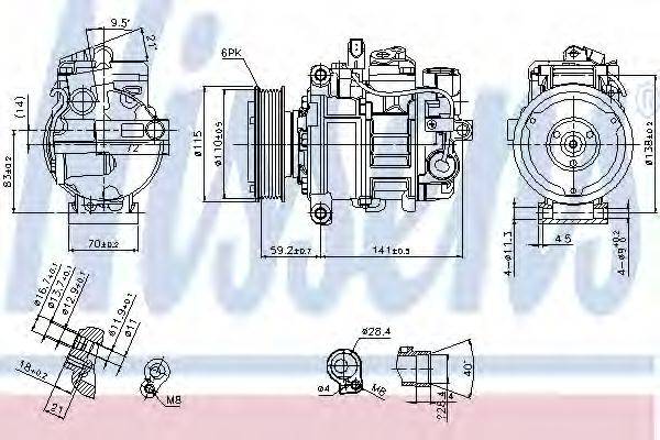 NISSENS 89384 Компресор, кондиціонер