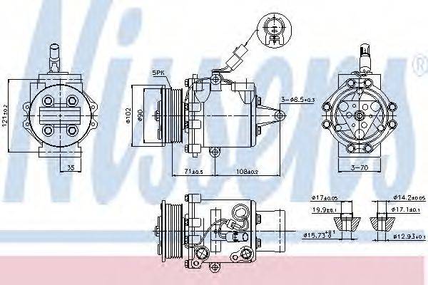 NISSENS 89591 Компресор, кондиціонер