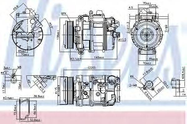 NISSENS 89599 Компресор, кондиціонер