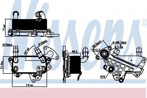 NISSENS 90732 Олійний радіатор, автоматична коробка передач