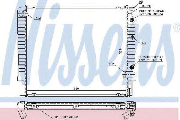 NISSENS 65509A Радіатор, охолодження двигуна