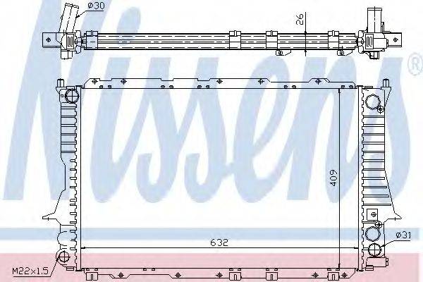 NISSENS 60459 Радіатор, охолодження двигуна