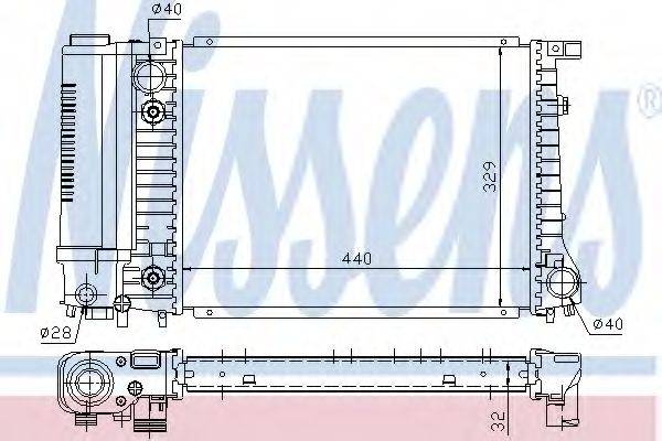 NISSENS 60703A Радіатор, охолодження двигуна