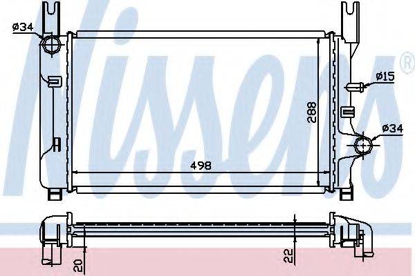 NISSENS 62117A Радіатор, охолодження двигуна