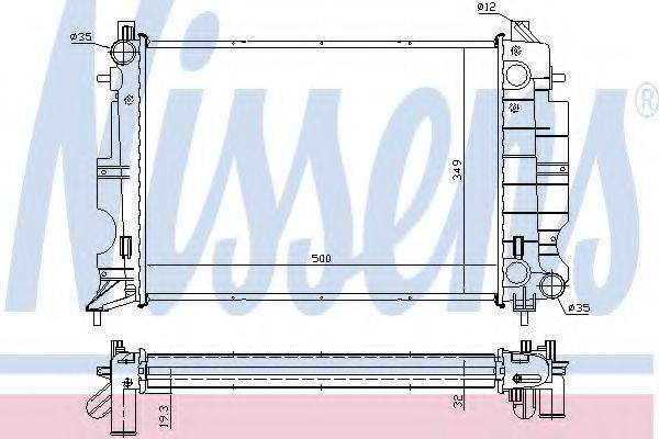 NISSENS 64037A Радіатор, охолодження двигуна