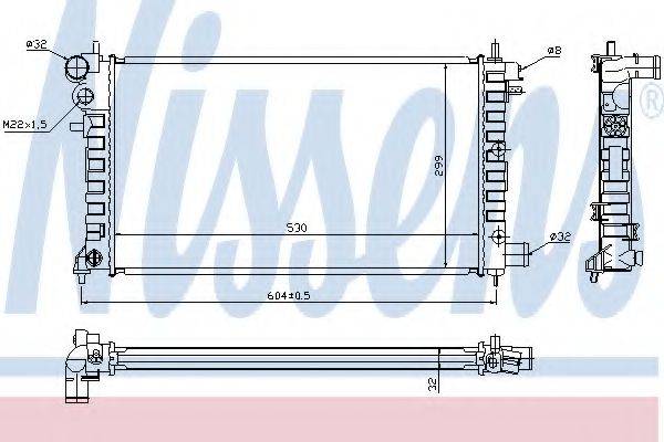 NISSENS 63576A Радіатор, охолодження двигуна