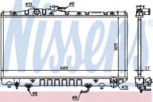 NISSENS 647361 Радіатор, охолодження двигуна