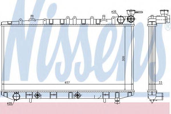 NISSENS 62962 Радіатор, охолодження двигуна