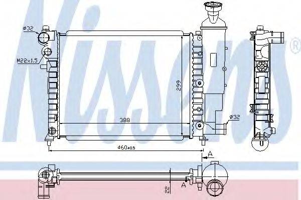 NISSENS 61358 Радіатор, охолодження двигуна