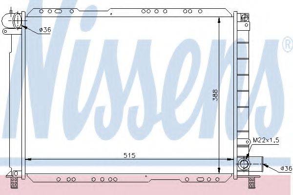 NISSENS 61723 Радіатор, охолодження двигуна