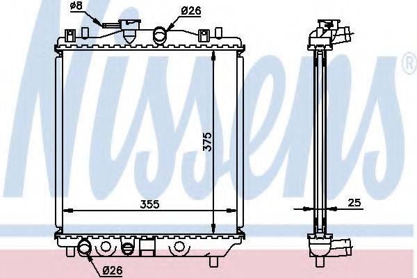 NISSENS 64189 Радіатор, охолодження двигуна