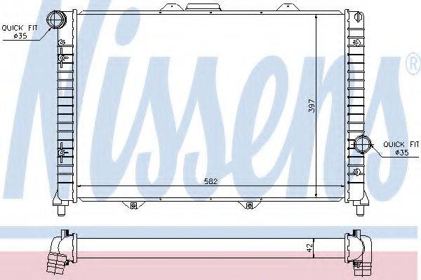 NISSENS 60056 Радіатор, охолодження двигуна