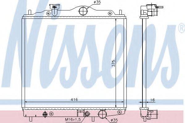 NISSENS 67100 Радіатор, охолодження двигуна