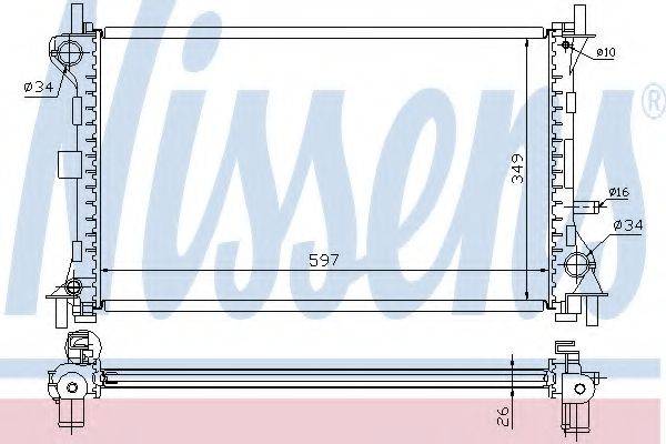 NISSENS 62073A Радіатор, охолодження двигуна