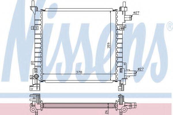 NISSENS 62083A Радіатор, охолодження двигуна