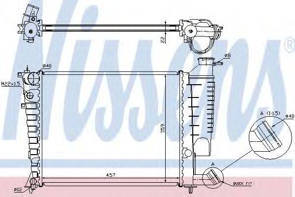 NISSENS 61335A Радіатор, охолодження двигуна