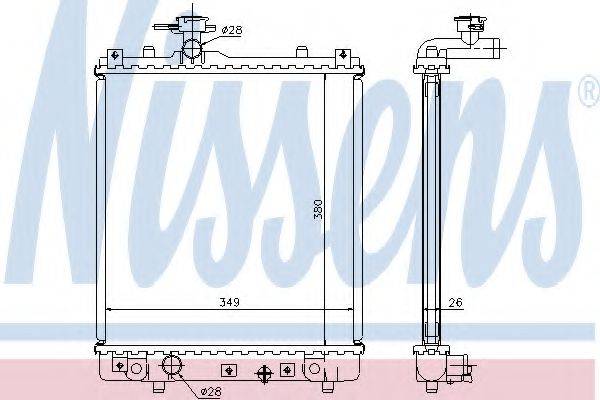 NISSENS 63014A Радіатор, охолодження двигуна