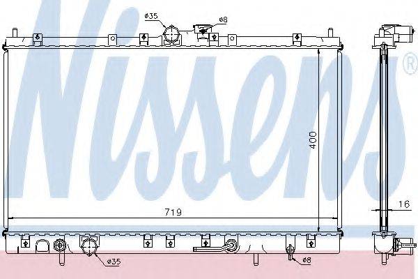 NISSENS 62805A Радіатор, охолодження двигуна