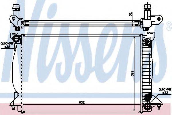 NISSENS 60303A Радіатор, охолодження двигуна