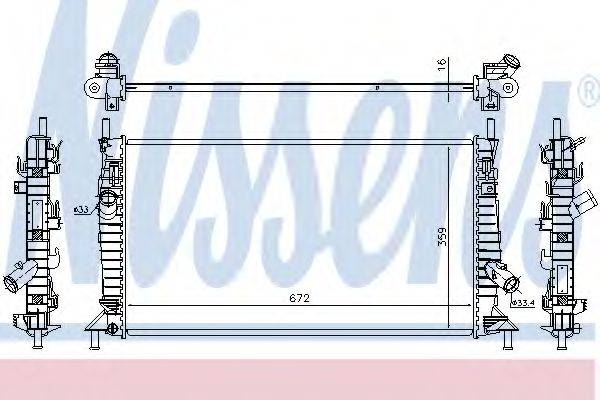 NISSENS 69256 Радіатор, охолодження двигуна