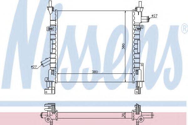 NISSENS 62005 Радіатор, охолодження двигуна