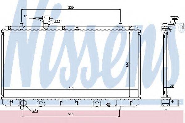 NISSENS 64167A Радіатор, охолодження двигуна