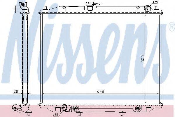 NISSENS 68707A Радіатор, охолодження двигуна