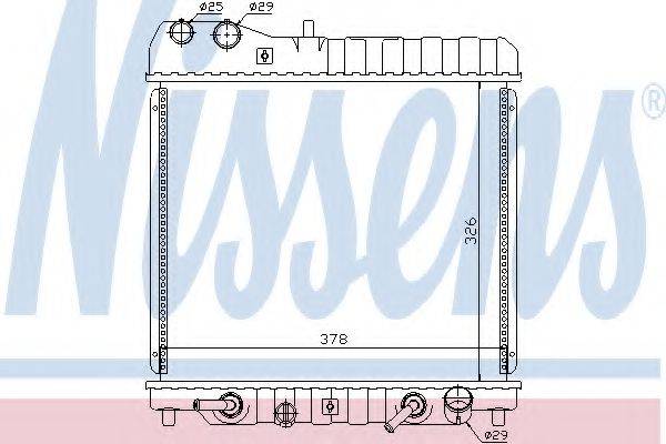 NISSENS 68111 Радіатор, охолодження двигуна