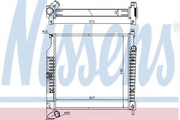 NISSENS 61021A Радіатор, охолодження двигуна