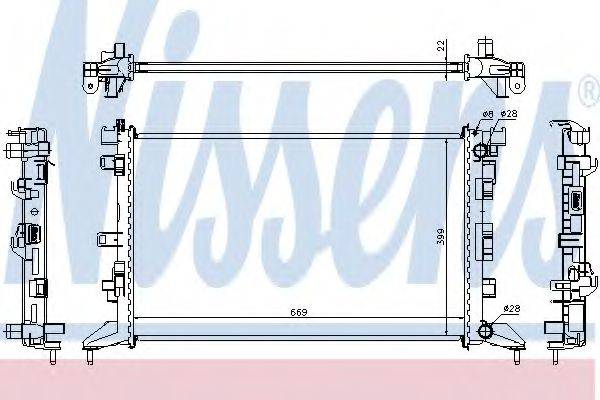 NISSENS 637602 Радіатор, охолодження двигуна