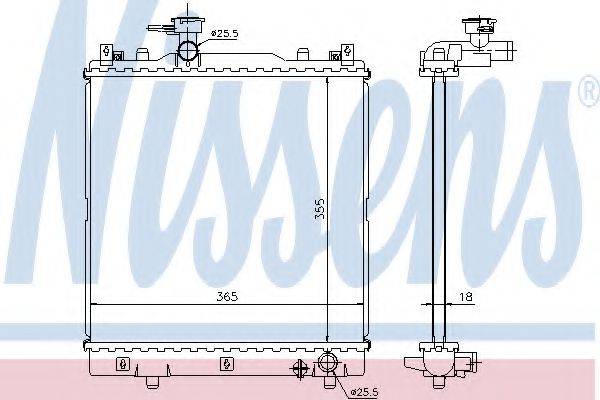 NISSENS 64204 Радіатор, охолодження двигуна