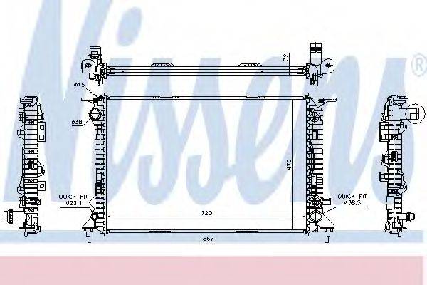 NISSENS 60324 Радіатор, охолодження двигуна