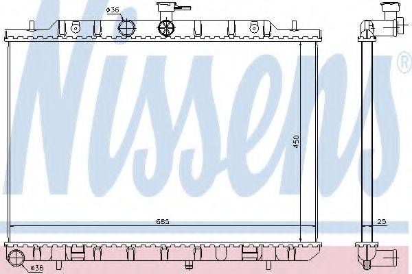 NISSENS 67366 Радіатор, охолодження двигуна