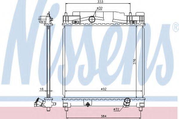 NISSENS 646816 Радіатор, охолодження двигуна