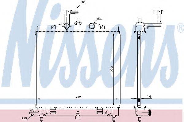 NISSENS 66760 Радіатор, охолодження двигуна